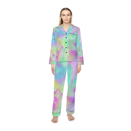 Women's Satin Pajamas (AOP)